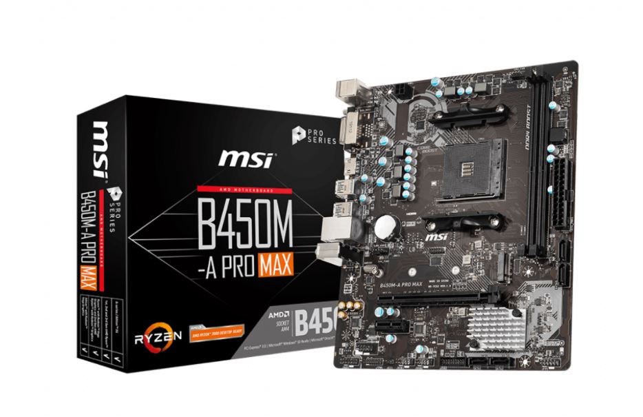 MAINBOARD AM4 MSI B450M-A PRO MAX 7C52-001R/002
