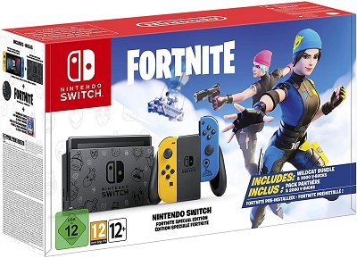 CONSOLE NINTENDO SWITCH FORTNITE EDITION NINTENDO JOY-CON GIALLO/BLU NEON ITALIA