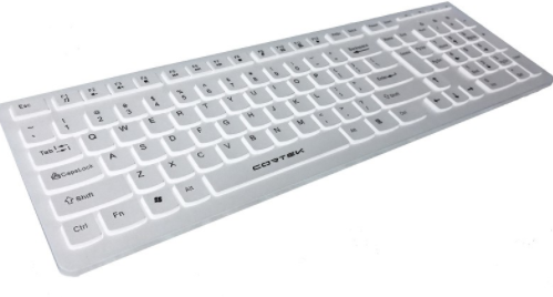 TASTIERA USB CORTEK KEYBOARD KBCHOB CON TASTI PIATTI BIANCO CHOCOLATE
