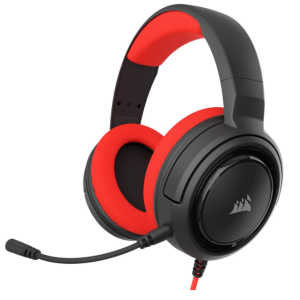 CUFFIE + MICROFONO 3.5MM GAMING CORSAIR HS35 CA-9011198-EU RED