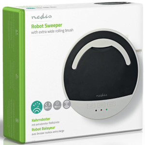 ASPIRAPOLVERE ROBOT NEDIS CON SENSORE ANTIURTO VCRO210BK NERO/BIANCO