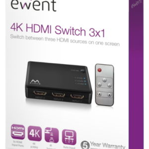 SWITCH 3 PORTE HDMI 4K EWENT EW3730
