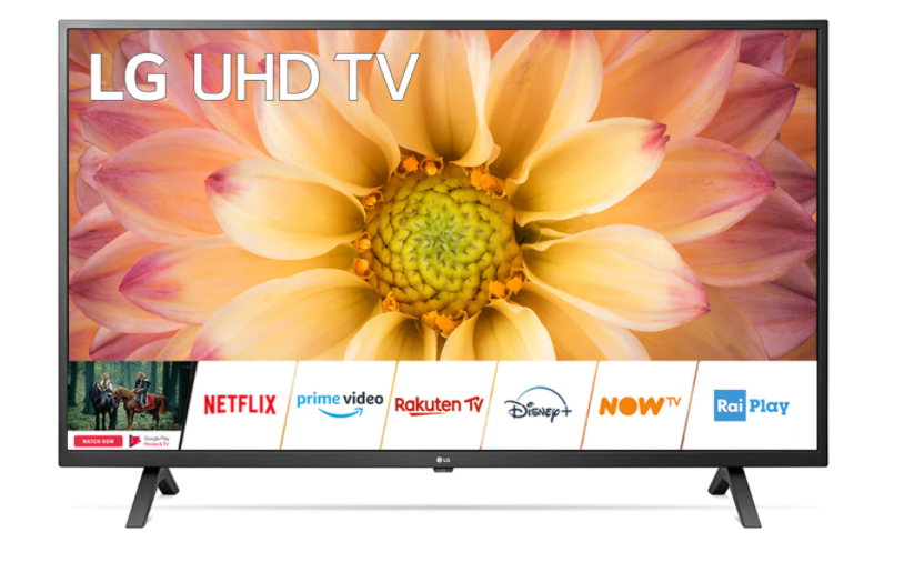 TV LED 75" LG 4K 75UN70703 SMART TV EUROPA BLACK