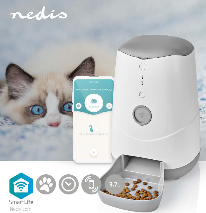 DISPENSER SMART NEDIS PER ALIMENTAZIONE ANIMALI DOMESTICI WIFIPET10CWT