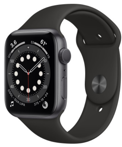 SMARTWATCH APPLE WATCH SERIES 6 44MM GPS SPACE GRAY ALUMINIUM CASE WITH BLACK SPORT M00H3WB/