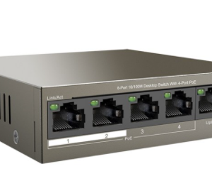 HUB SWITCH 06 PORTE POE TENDA TEF1106P-63W