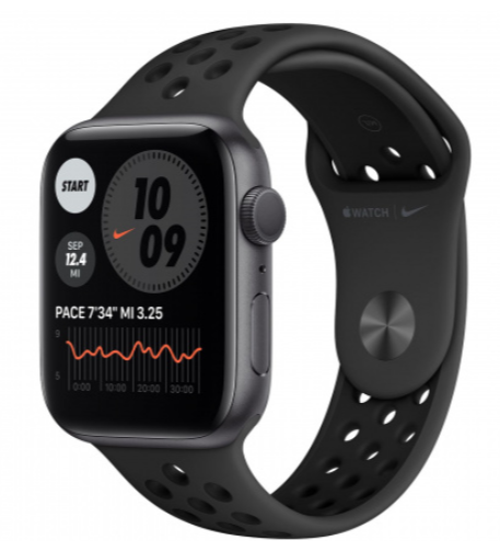 Smartwatch Apple Watch Nike Series 6 Gps 44mm Space Gray With Black Nike Sport Band Mg173wb/A