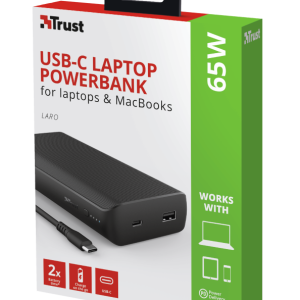 Power Bank Per Notebook Smartphone Tablet Trust Usb-C 65w Laro 23892