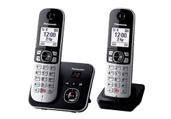 Cordless Panasonic Duo Con Segreteria Kx-Tg6862jtb Black