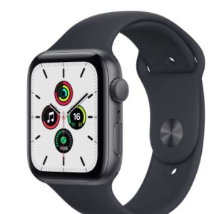 SMARTWATCH APPLE WATCH SE 44MM GPS ALLUMINIO GRIGIO SIDERALE CON CINTURINO SPORT NERO MKQ63TY/A