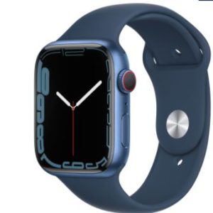 SMARTWATCH APPLE WATCH SERIES 7 45MM GPS+4G ALLUMINIO BLU ABISSO CON CINTURINO SPORT BLU MKJT3TY/A