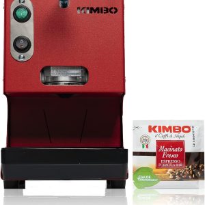 Macchina Da Caffe' Kimbo Metal Pack Con 45 Cialde Rosso Ardore