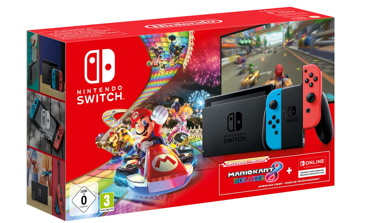 CONSOLE NINTENDO SWITCH NINTENDO JOY-CON ROSSO/BLU IT+ MARIO KART 8 + NSO 3 MESI