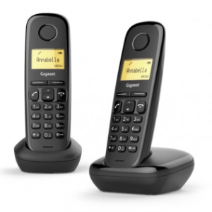 CORDLESS SIEMENS GIGASET A170 DUO BLACK