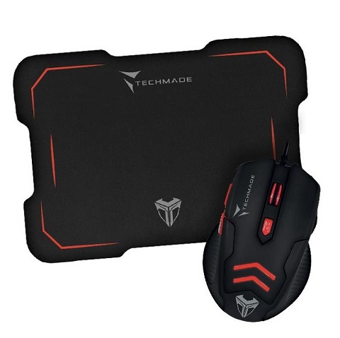 MOUSE + TAPPETINO GAMING TECHMADE TM-M016-RED