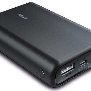 POWER BANK PER SMARTPHONE E TABLET TRUST 10000MAH PACTO BLACK 23480