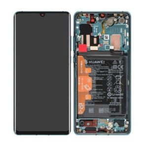 RICAMBIO DISPLAY LCD HUAWEI P30 PRO AURORA BLUE CON BATTERIA 02352PGE