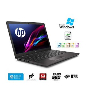 HP 255 G7 SSD Notebook PC portatile,Display da 15.6", Cpu Amd A4,fino a 2,0 GHz Burst Mode 8 GB DDR4 , SSD M.2 256 Gb, Bluetooth, WIFI, Dvd-Cd rw,Windows 10 Pro Pronto Alluso