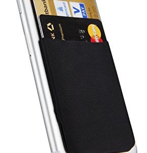 MyGadget Portafoglio per Smartphone - Protezione RFID e NFC - Porta Carte di Credito Cuffie o Soldi per Cellulare Apple iPhone, Samsung, Huawei - Nero
