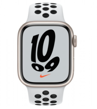 Smartwatch Apple Watch Series 7 45mm Gps Nike Alluminio Starlight Con Cinturino Sport Starlight Mkna3ty/A
