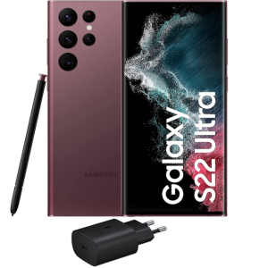 CELLULARE SAMSUNG S908 GALAXY S22 ULTRA 5G 256GB BURGUNDY EUROPA