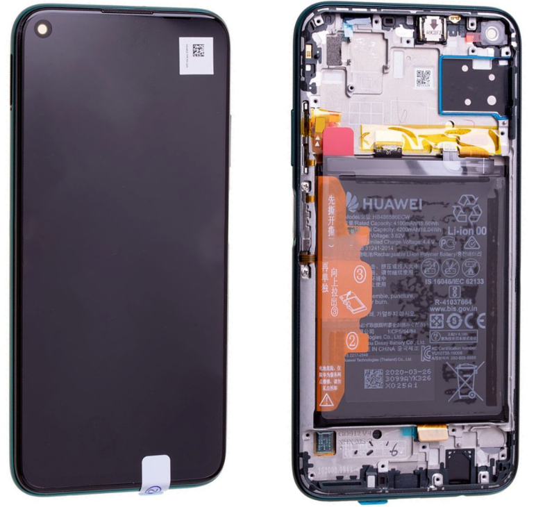 DISPLAY LCD HUAWEI P40 LITE GREEN CON BATTERIA 02353KGA