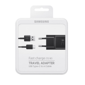 CARICABATTERIA DA RETE 2A SAMSUNG FAST CHARGING EP-TA20EBECGWW CON CAVO TYPE-C DN930CBE BLACK.