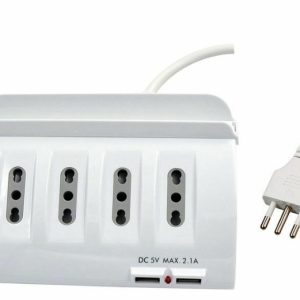 MULTIPRESA TAVOLO 6 POSTI + 2 USB MEDIACOM M-PM6DKUSB
