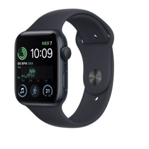 SMARTWATCH APPLE WATCH SE 2 44MM GPS+4G ALLUMINIO MEZZANOTTE CON CINTURINO SPORT MEZZANOTTE MNPY3TY/A