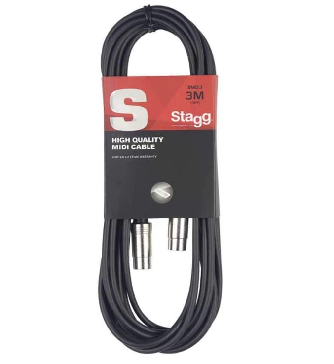 ACCESSORIO CAVO AUDIO STAGG SMD3 CAVO S SERIE MIDI 3 M
