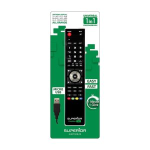TELECOMANDO UNIVERSALE PER TV SUPERIOR FREEDOM USB 1IN1 BLACK SUPTUB001