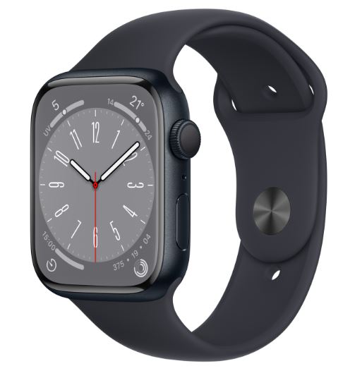 Smartwatch Apple Watch Series 8 45mm Gps Alluminio Mezzanotte Con Cinturino Sport Mezzanotte Eu Mnp13gk/A