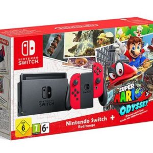 CONSOLE NINTENDO SWITCH NINTENDO JOY-CON ROSSO + SUPER MARIO ODYSSEY IT