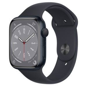 SMARTWATCH APPLE WATCH SERIES 8 45MM GPS ALLUMINIO MEZZANOTTE CON CINTURINO SPORT MEZZANOTTE EU MNP13FD/A