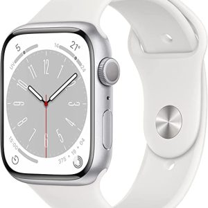 Smartwatch Apple Watch Series 8 45mm Gps Alluminio Argento Con Cinturino Sport Bianco Eu Mp6n3rb/A