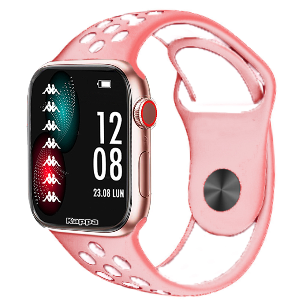 Smartwatch Kappa Kw-P004 Gold Rose Con Cinturino In Silicone Pink/White-Black