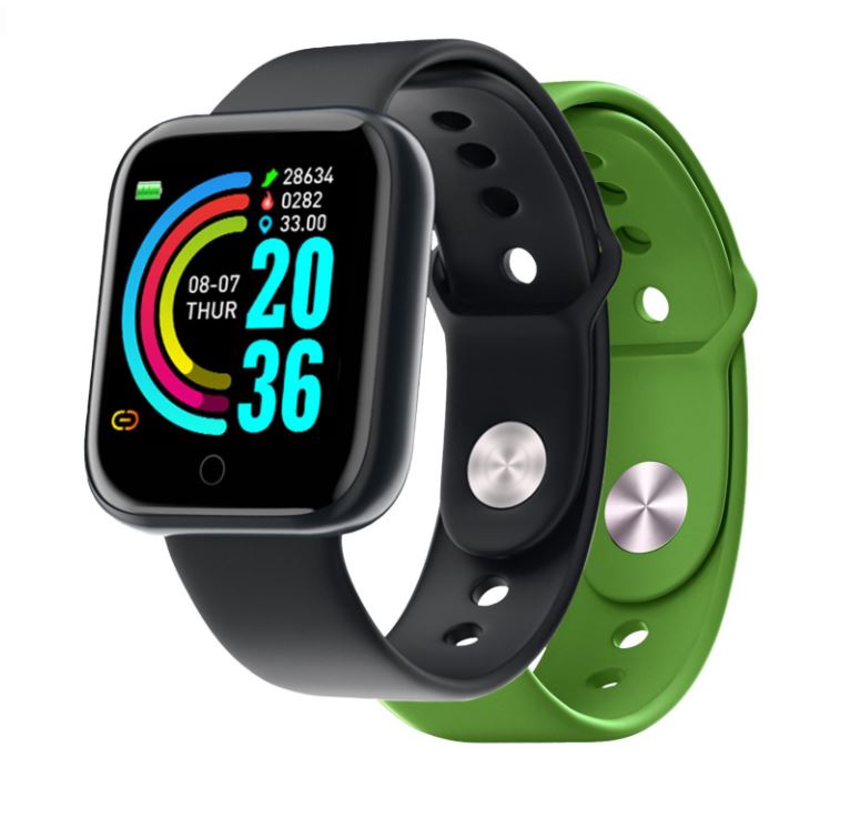 Smartwatch Celly Trainerbeat Fitness Tracker Doppio Cinturino Verde