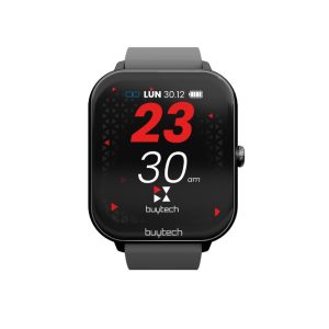 Smartwatch Buytech By-Alfa-Bk Cassa Nera Con Cinturino Silicone Nero