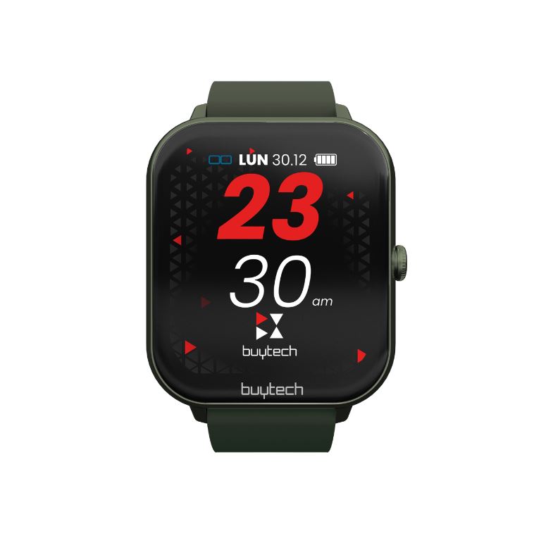 Smartwatch Buytech By-Alfa-Gr Cassa Verde Con Cinturino Silicone Verde
