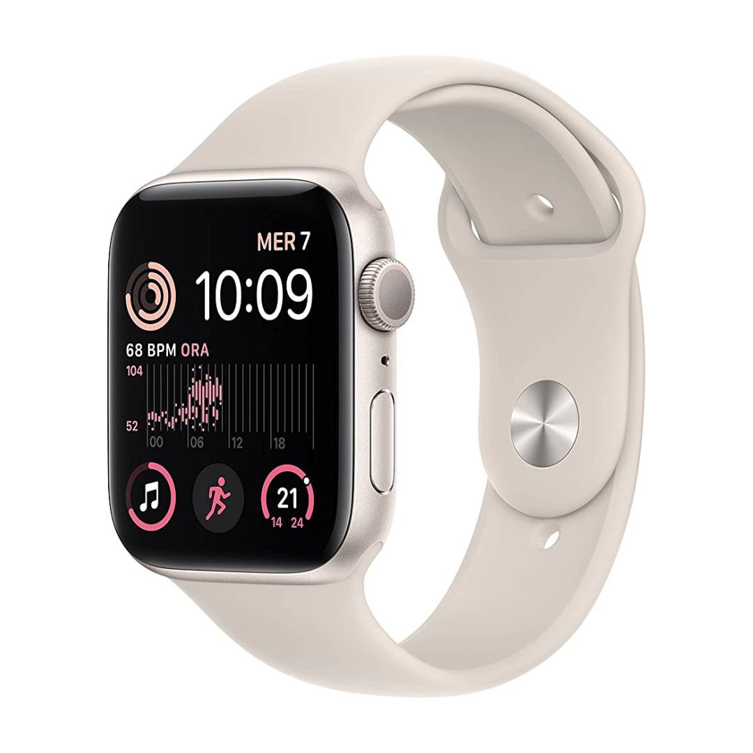 Smartwatch Apple Watch Se 2 44mm Gps Alluminio Galassia Con Cinturino Sport Galassia Eu Mnjx3gk/A