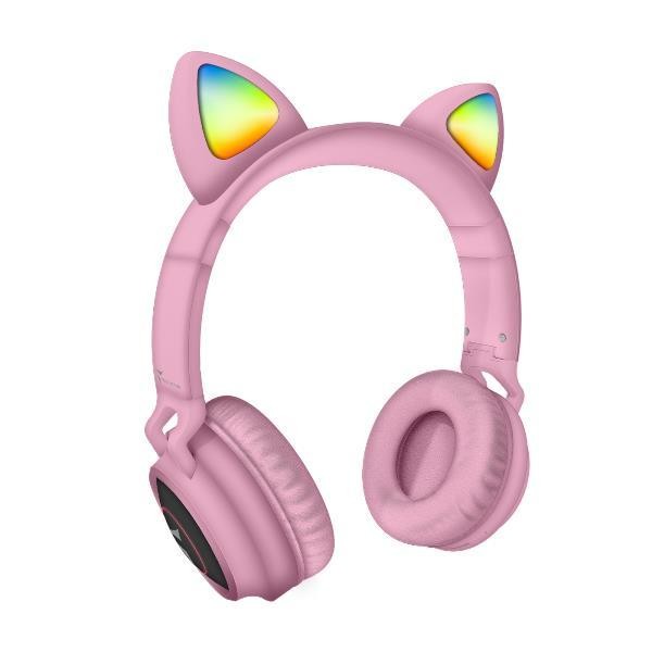 Cuffie Senza Filo Techmade Funny Con Microfono E Tasti Pink Tm-M03-Pk