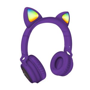 Cuffie Senza Filo Techmade Funny Con Microfono E Tasti Purple Tm-M03-Pu