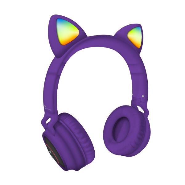 Cuffie Senza Filo Techmade Funny Con Microfono E Tasti Purple Tm-M03-Pu