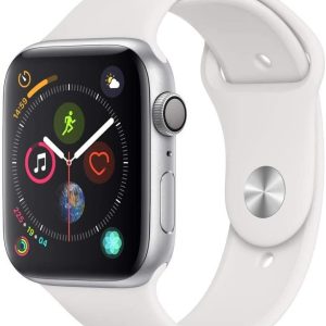 Apple Watch Series 4 44mm (GPS) - Cassa In Alluminio Color Argento Con Bianco Cinturino Sport (Ricondizionato)