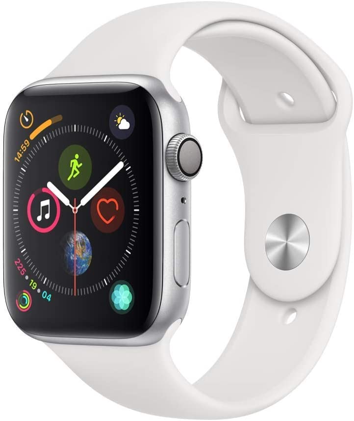 Apple Watch Series 4 44mm (GPS) - Cassa In Alluminio Color Argento Con Bianco Cinturino Sport (Ricondizionato)
