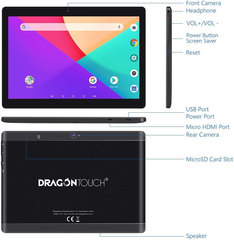 Dragon Touch K10 Tablet Android 8.1 - immagine 3