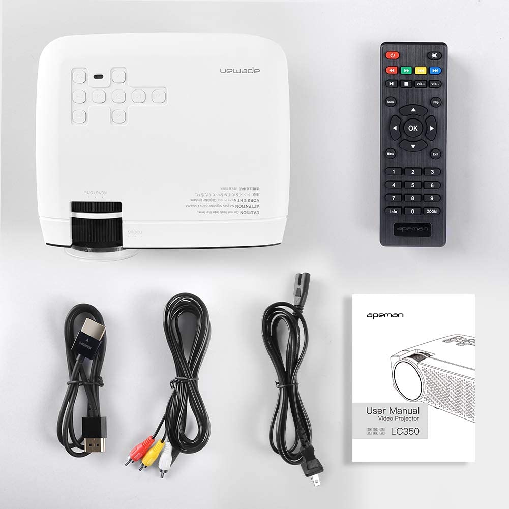 Proiettore APEMAN 4000 Lumen Mini Videoproiettore Portatile Compatibile 1080P - immagine 2