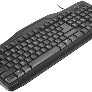 Trust Ymo Tastiera Wireless, Layout Italiano QWERTY, Tasti ?Silenziosi, Senza Fili, Ricevitore USB, 13 Tasti Funzione, per PC/Laptop/Notebook, Mac/Windows - Nero