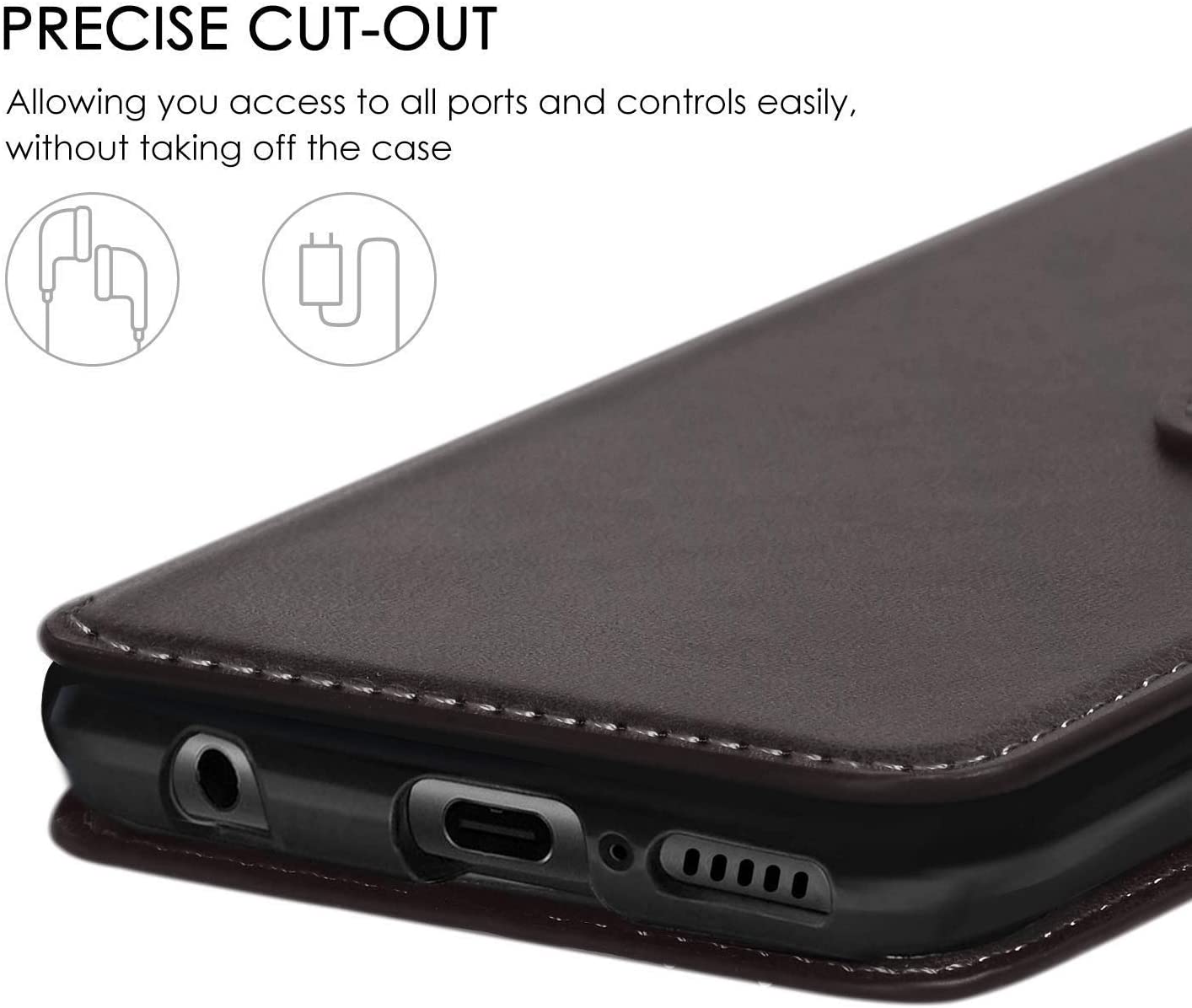 LeYi Cover pelle per Samsung Galaxy A20e - immagine 3