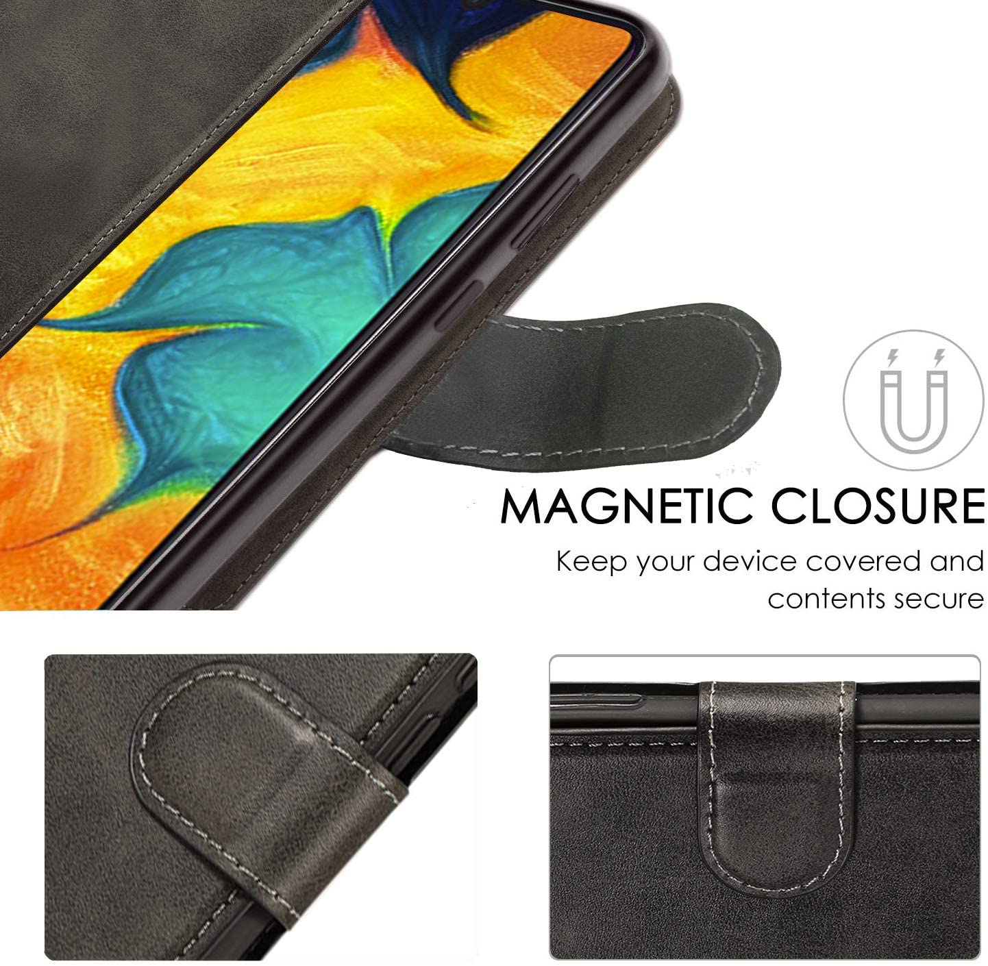LeYi Cover pelle per Samsung Galaxy A20e - immagine 5